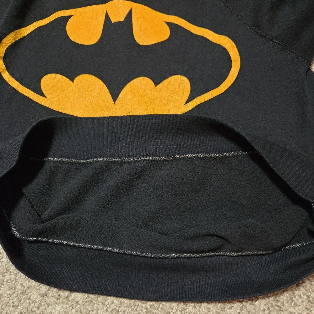 Vintage 1964 Batman DC Comics Crewneck Sweatshirt Men's Sz M/L  Black WORN‎ THIN